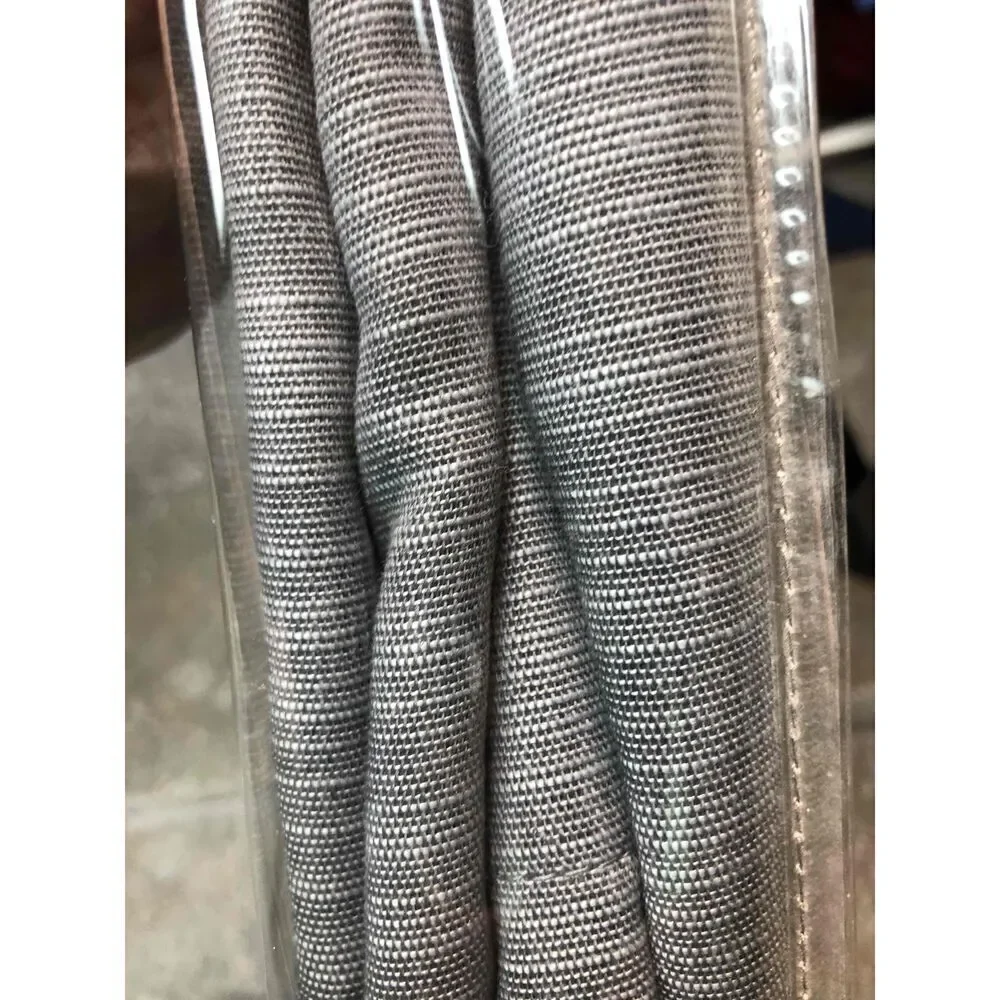 NWT Allen + Roth Dark Gray Linen Look Back Tab Panel 42X84